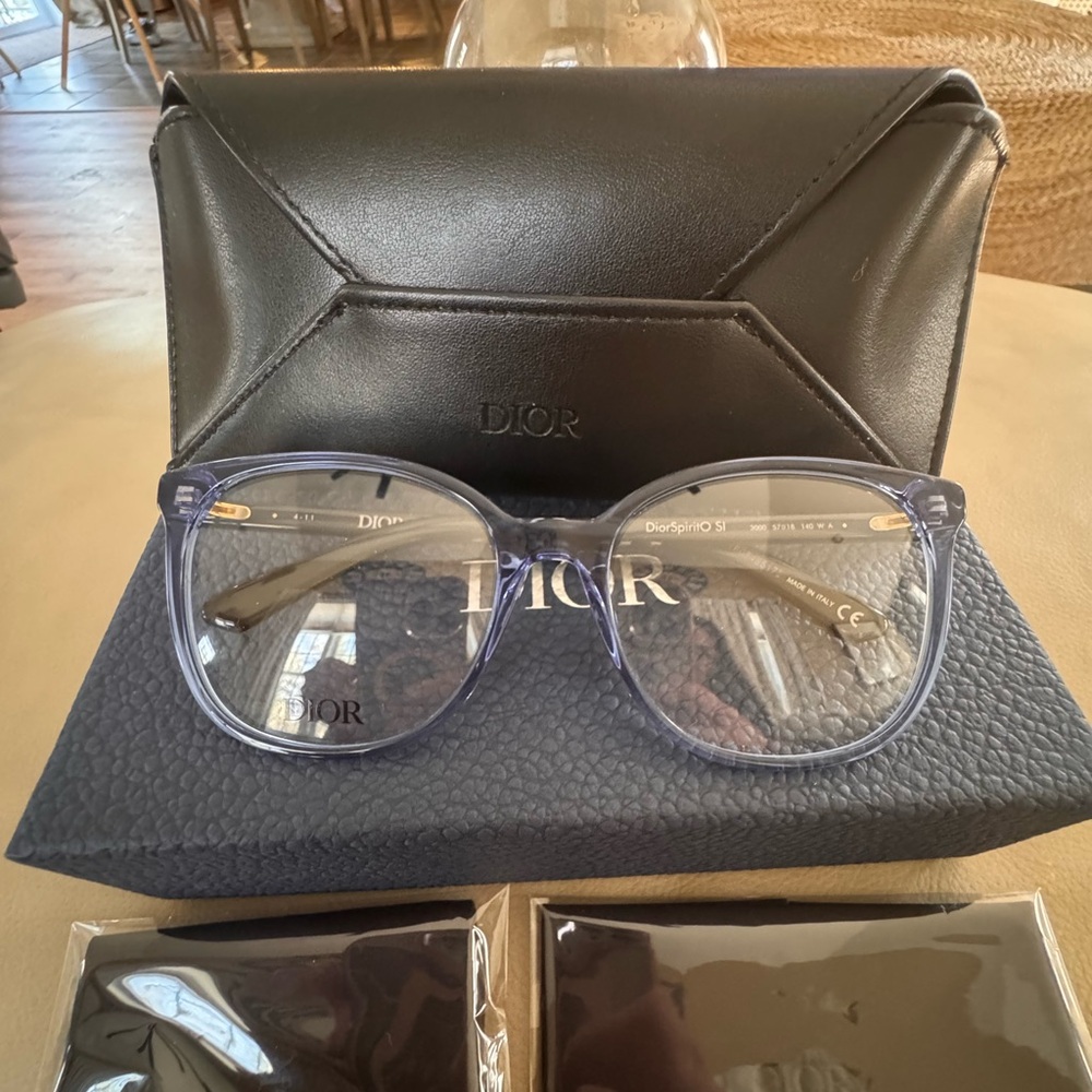 Dior Blue Transparent Eyeglasses